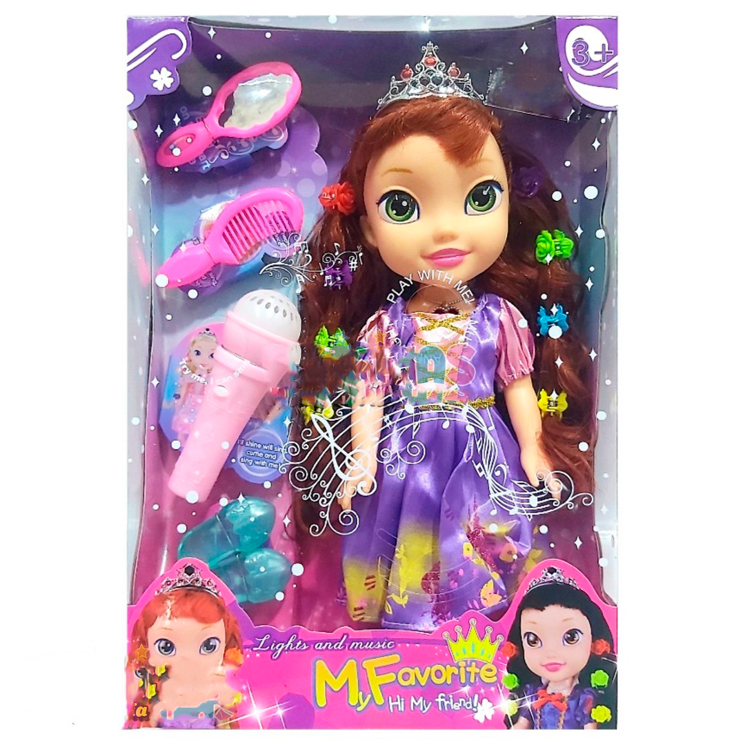 Muñeca Princesa Rapunzel Luces Niña Sonido + Baterias 