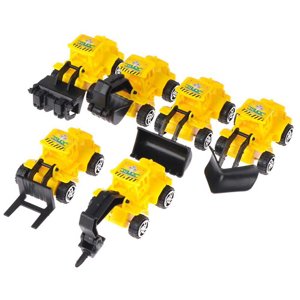 Kit Carros De Construcciòn Camiòn X 6 Pcs Bulldozer Juguete