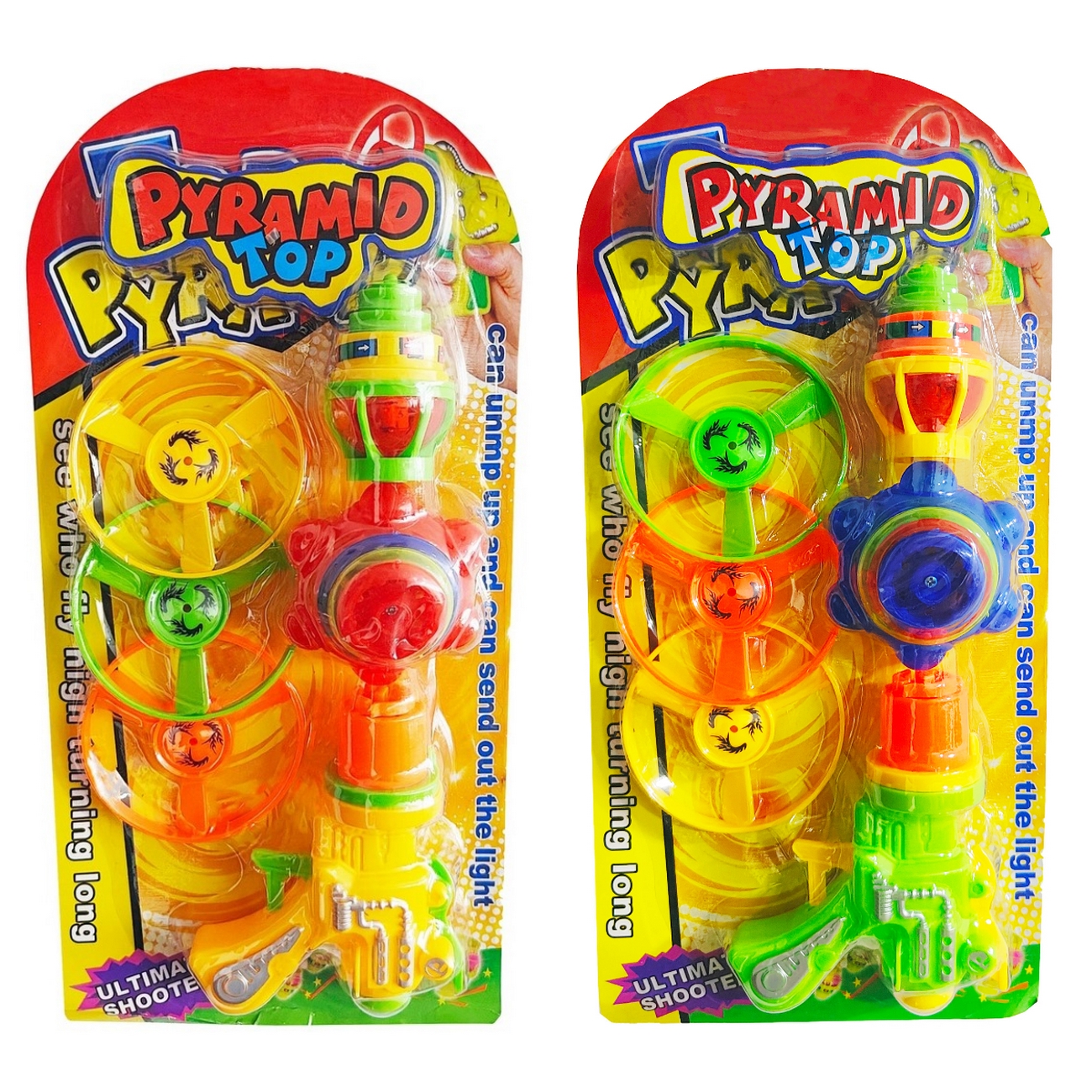 Trompo Pistola Lanzador Juguete Interactivo Niños Top Series