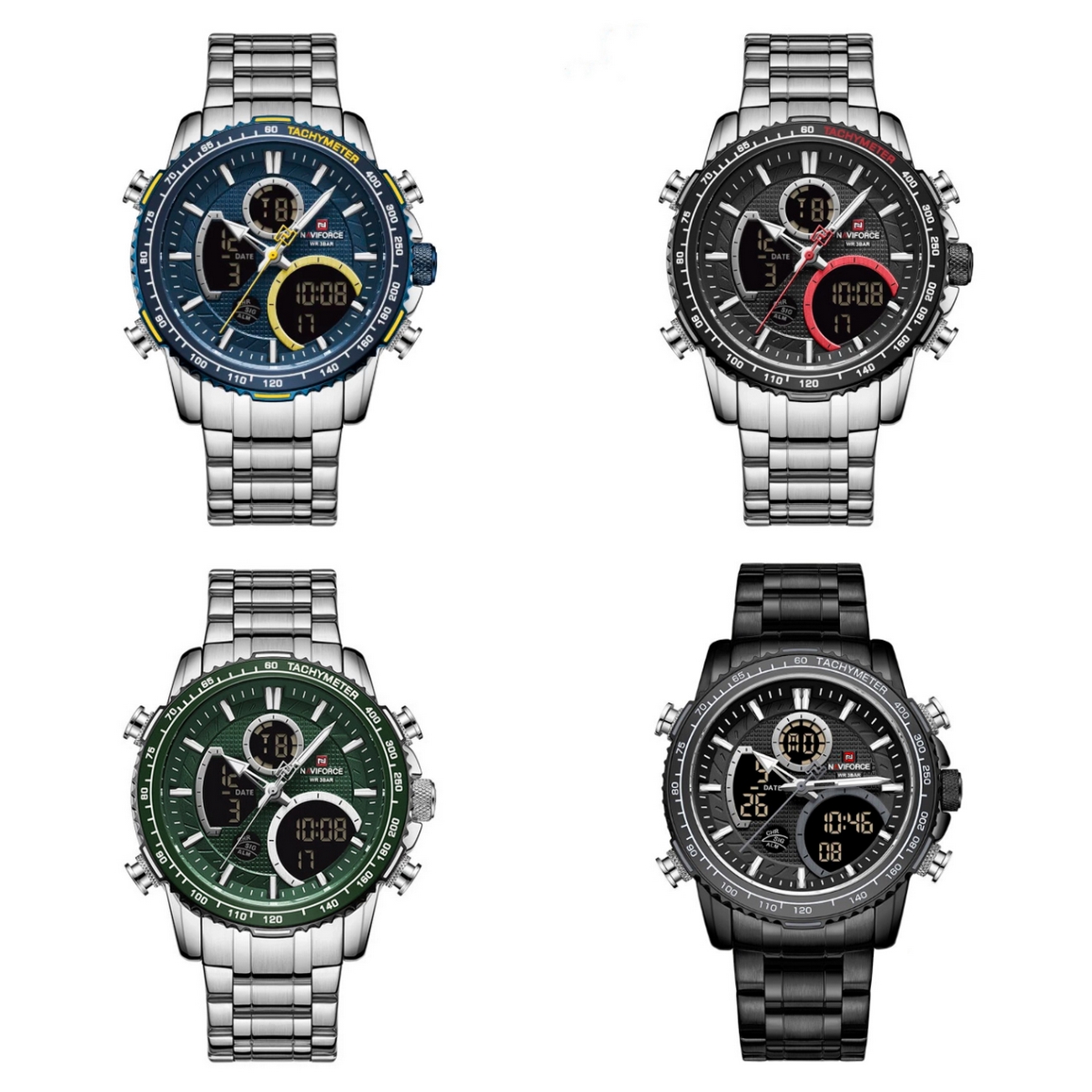 Reloj Naviforce 9182 Acero Hombre Acero Casual + Estuche