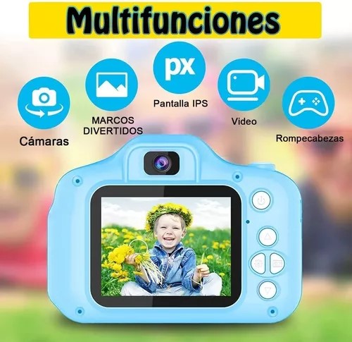 Cámara Fotográfica Digital Infantil Para Niños Fotos Videos - Color Azul