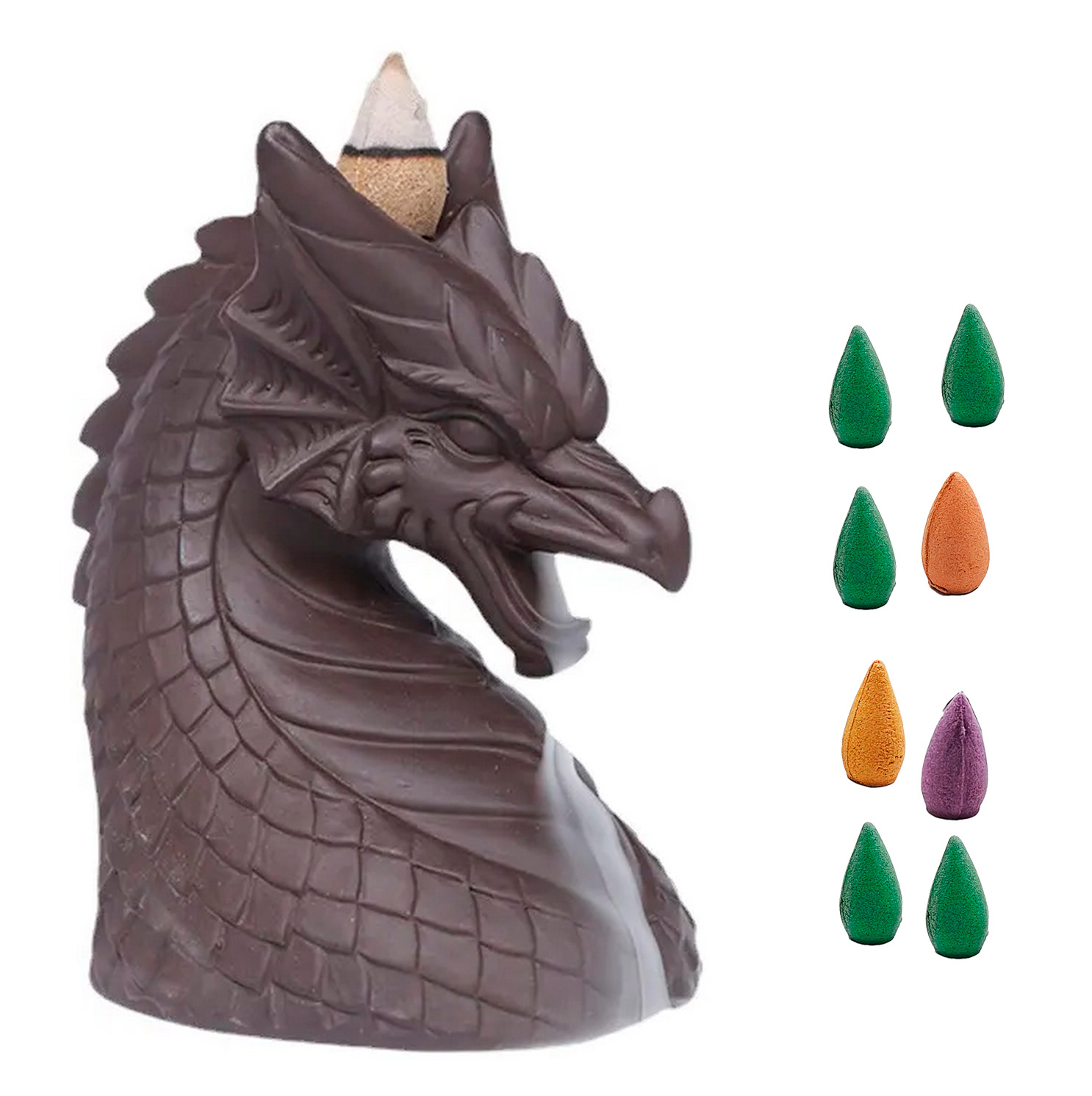Dragon Quemador Incienso Sabiduria + Cono De Incienso 0330