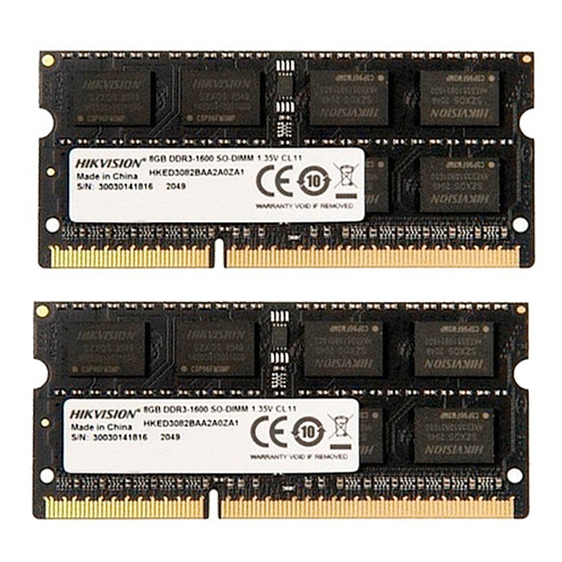 Kit x2 Memoria RAM DDR3 16GB (x2 8Gb) 1600Mhz Hikvision