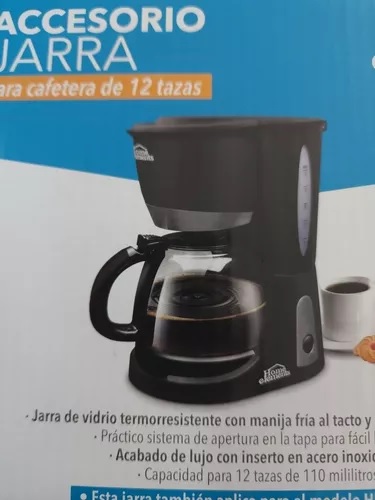 Jarra Vidrio Cafetera Home Elements 6-12 Tazas
