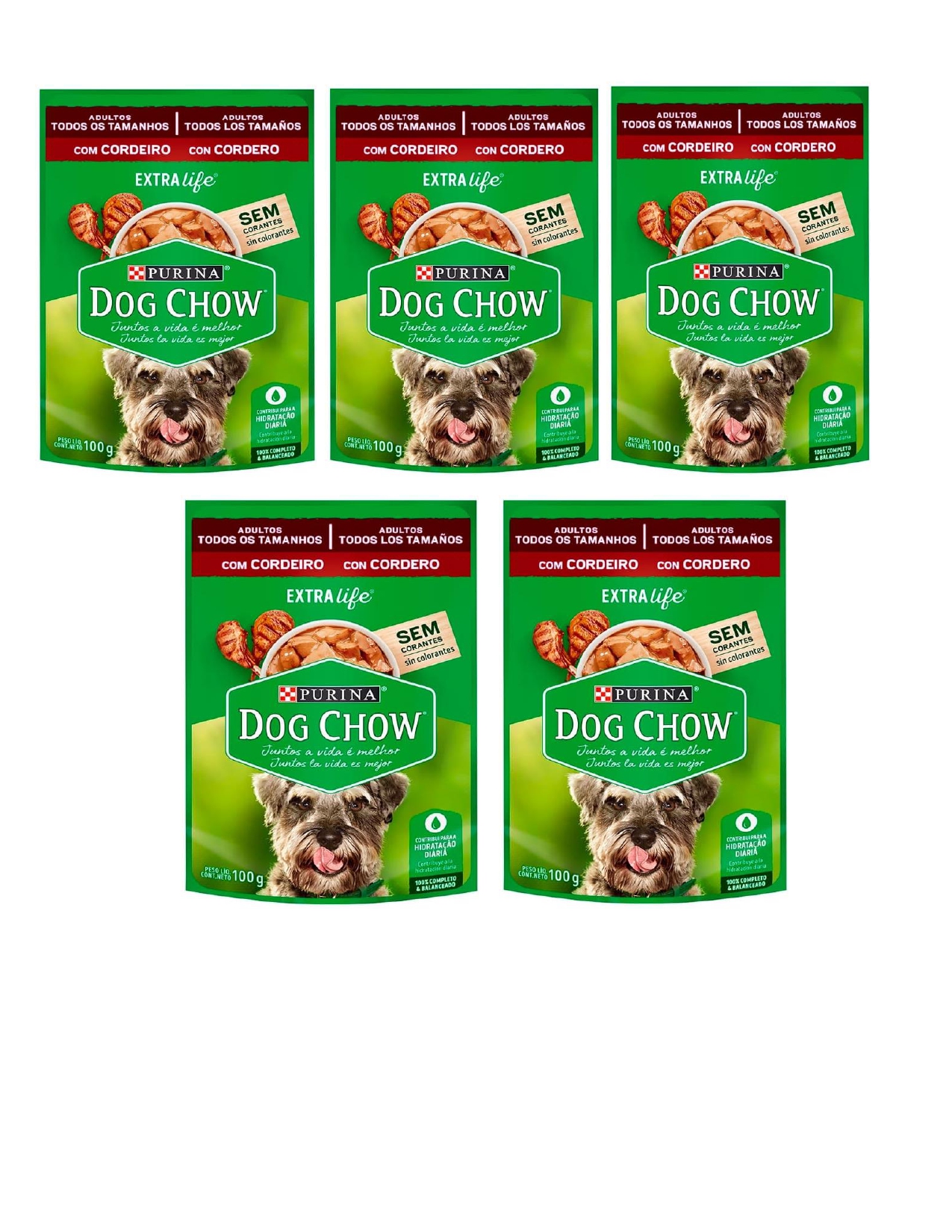 Dog Chow Para Perros Adultos Todos Los Tamaños Sabor A Cordero - Alimento Humedo  X100Gr
