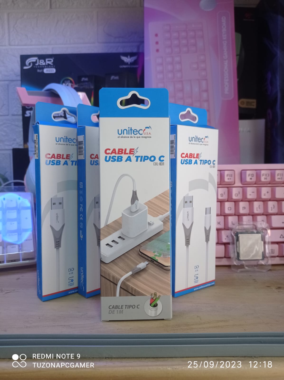 Cable USB Tipo C (3.1A 1 Mt CBL 831)