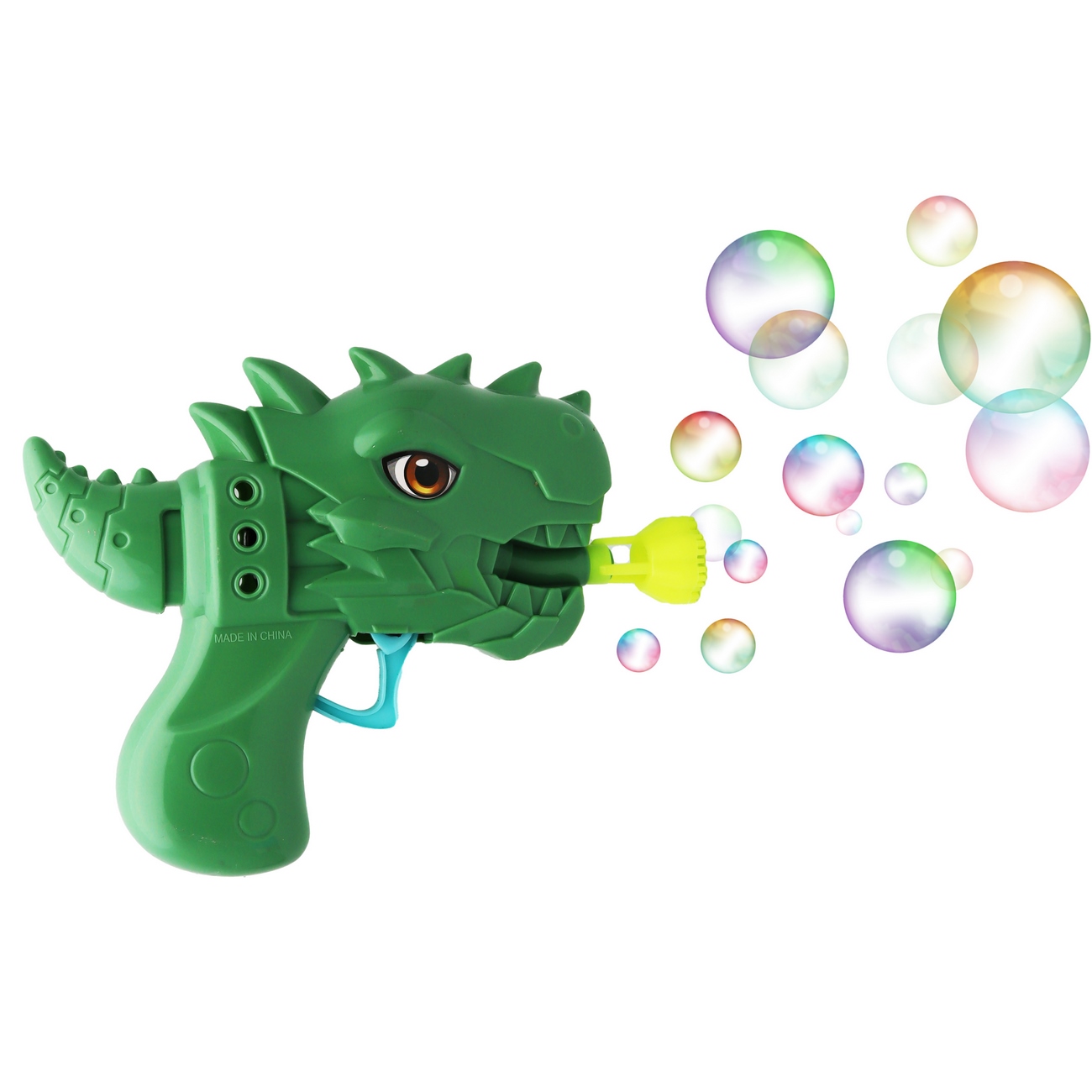 Pistola Lanzador De Agua Dinosaurio + Liquido Jabonoso