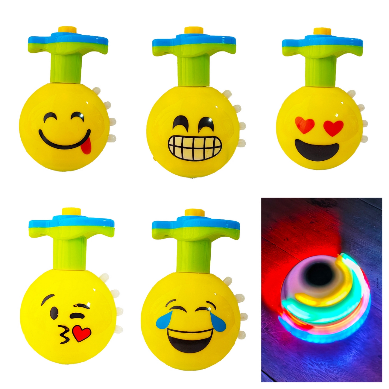 Trompo Luces Emoji Smile Musica Colores Divertido Niños 
