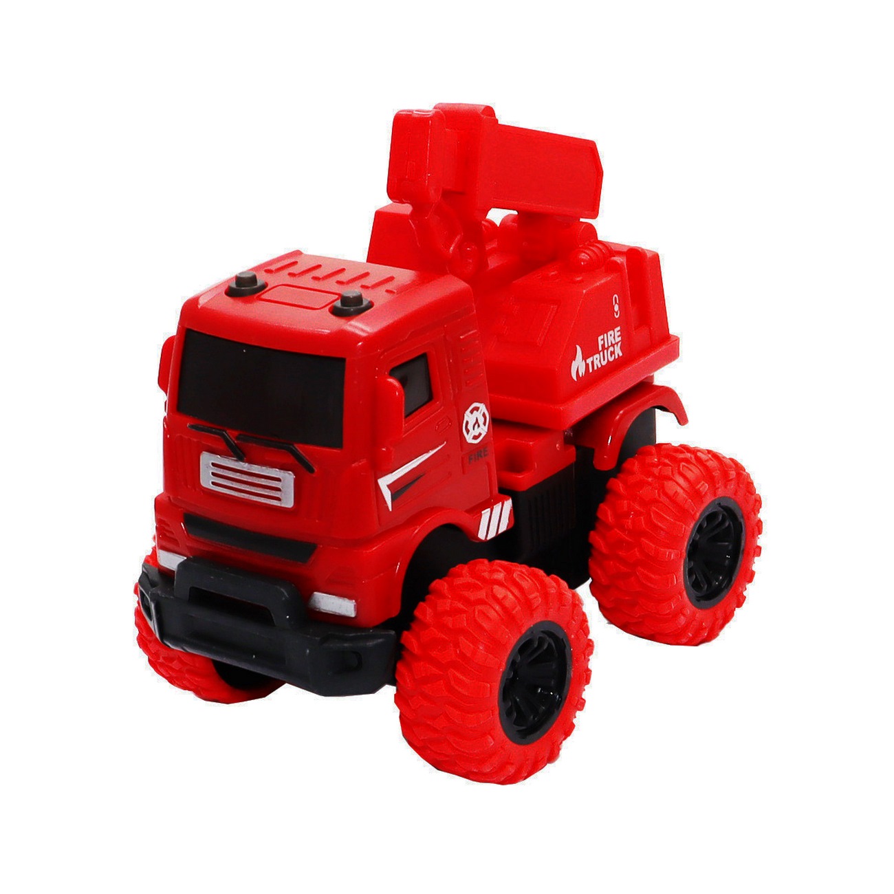 Carros Camión Bomberos De Impulso Colección Juguete X 4pcs