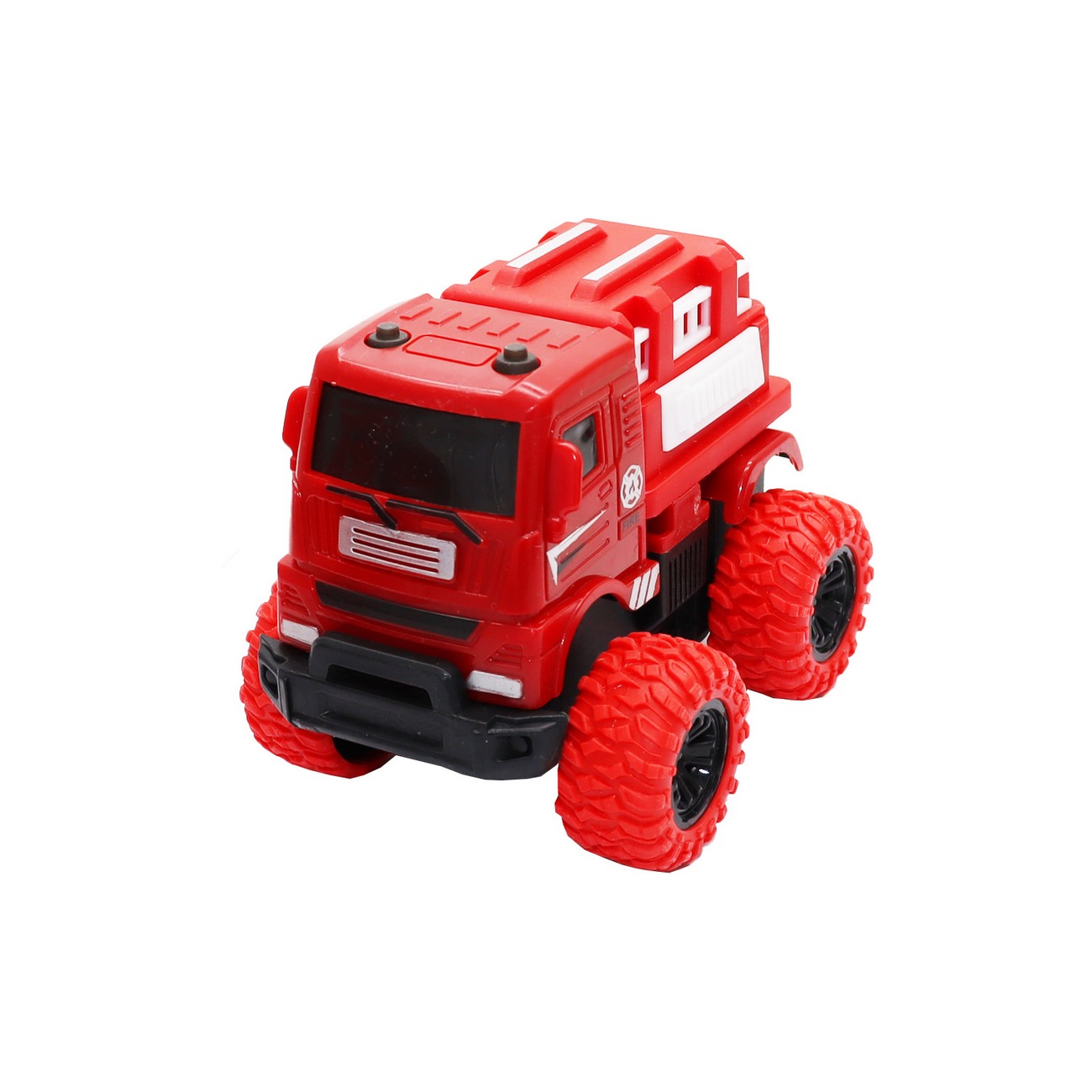 Carros Camión Bomberos De Impulso Colección Juguete X 4pcs