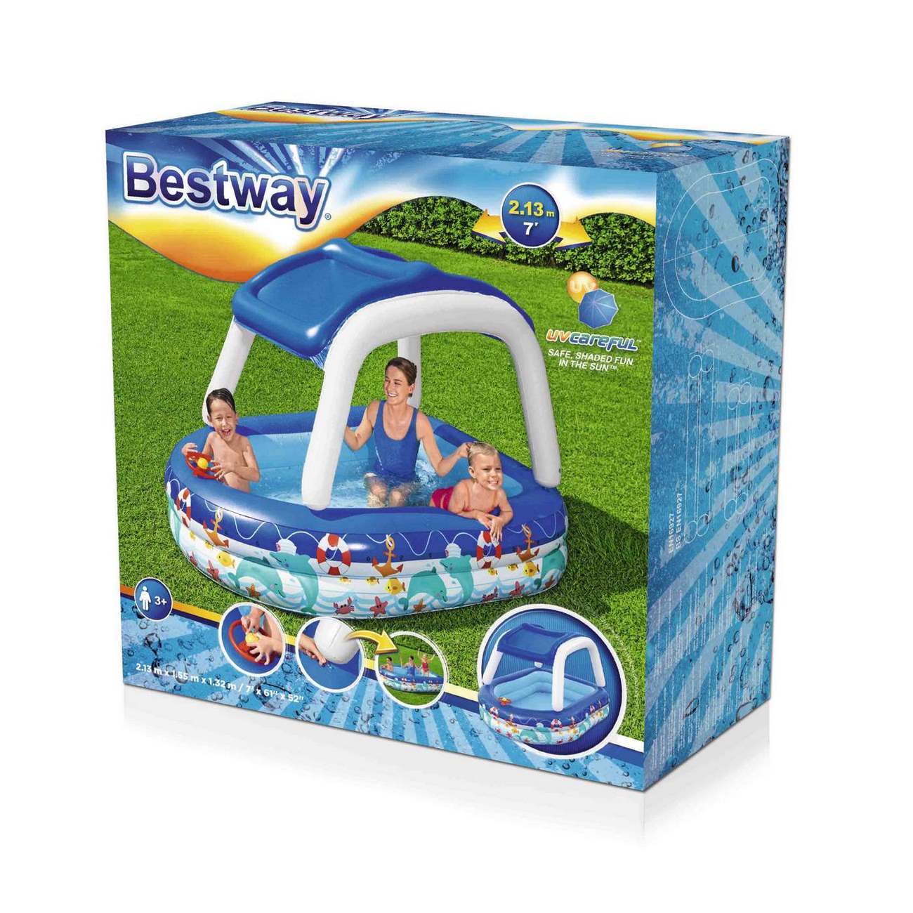 Alberca Piscina Inflable Techo Familiar Niños Bestway 54370