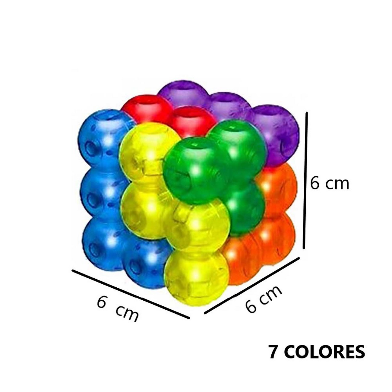 Cubo Soma Mágico Rubik Magnetico 7 Colores Juguete Didáctico