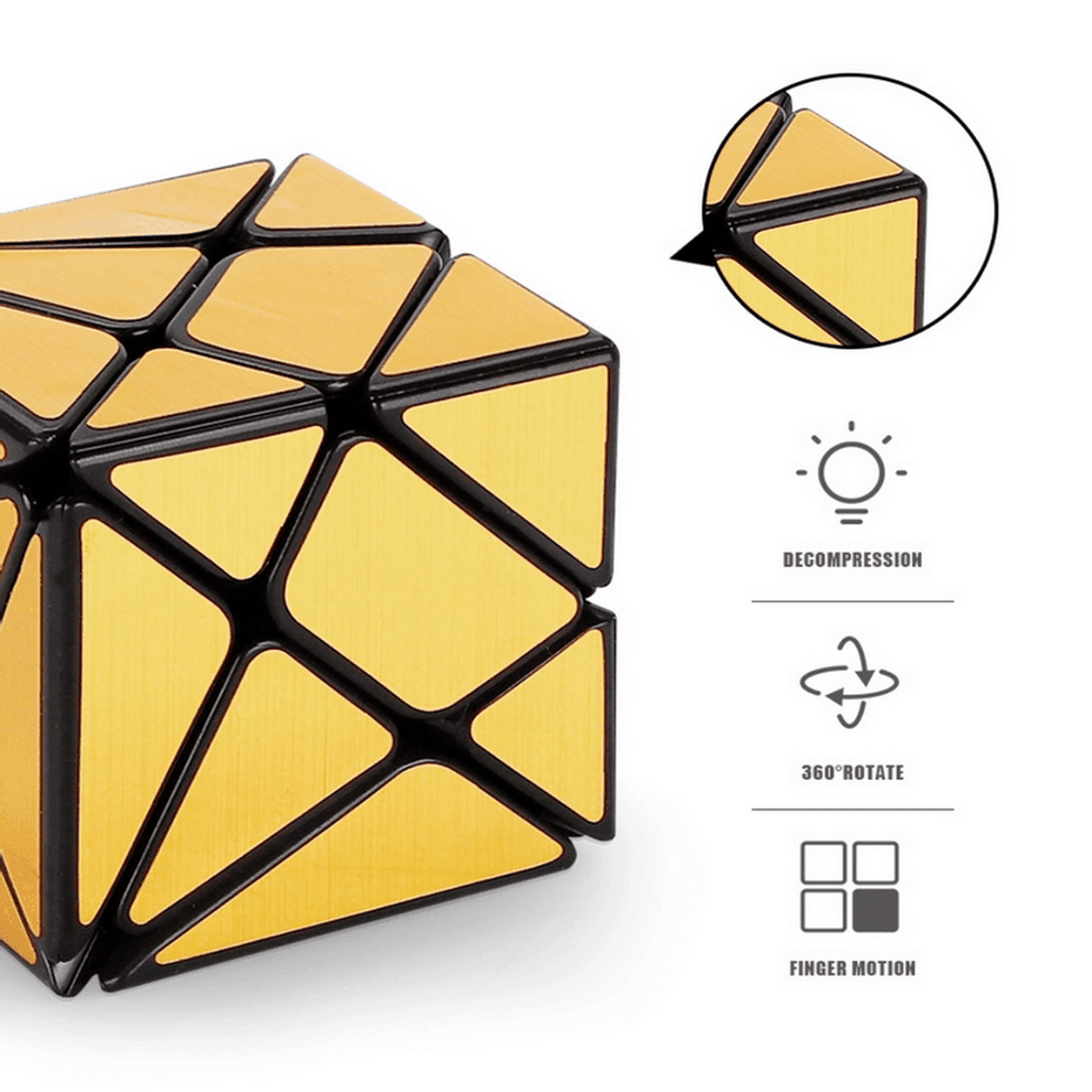 Cubo Soma Mágico Rubik Dorado Juguete Didáctico Destreza