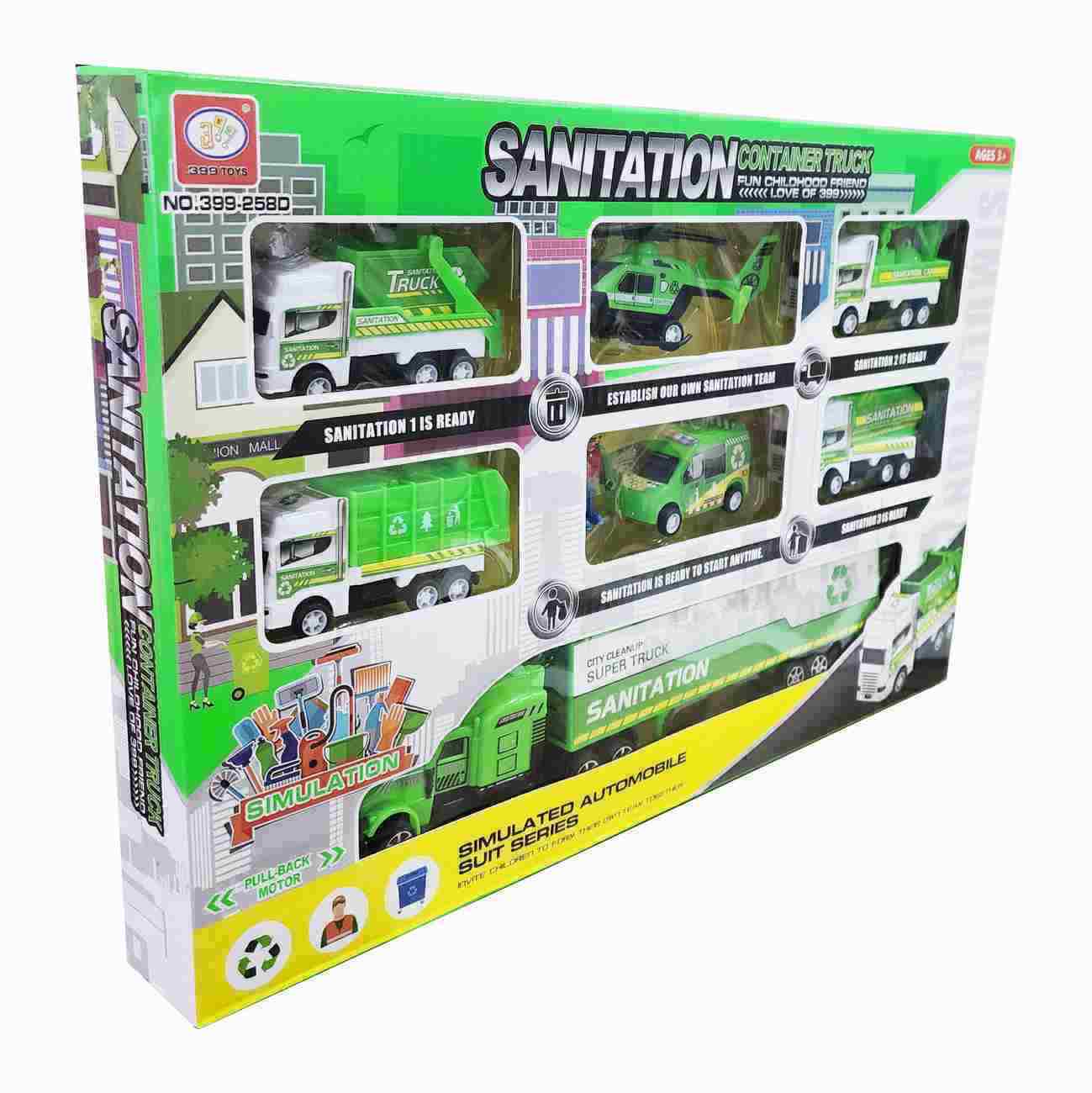 Carro Tractomula Camiones Grua Helicoptero Recoleccion Kit