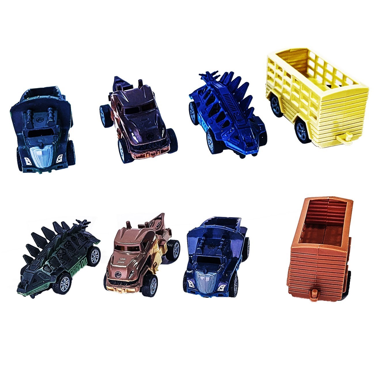 Carro Monster Dinosaurio Cuerda Coleccionable Juguete X 8 Un