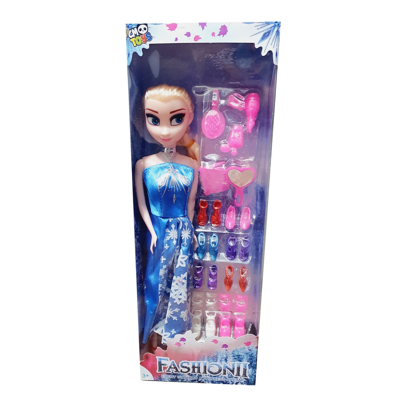 Muñeca Princesa Frozen Azul Juguete Niñas + Accesorios