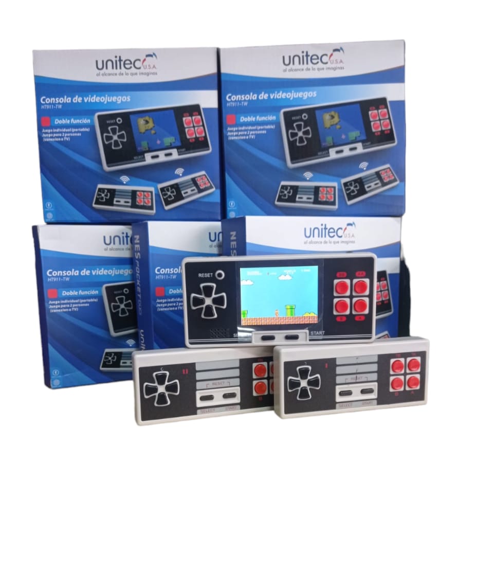 Consola Unitec HT911-TW (Portable y Al TV Con 200 Juegos)