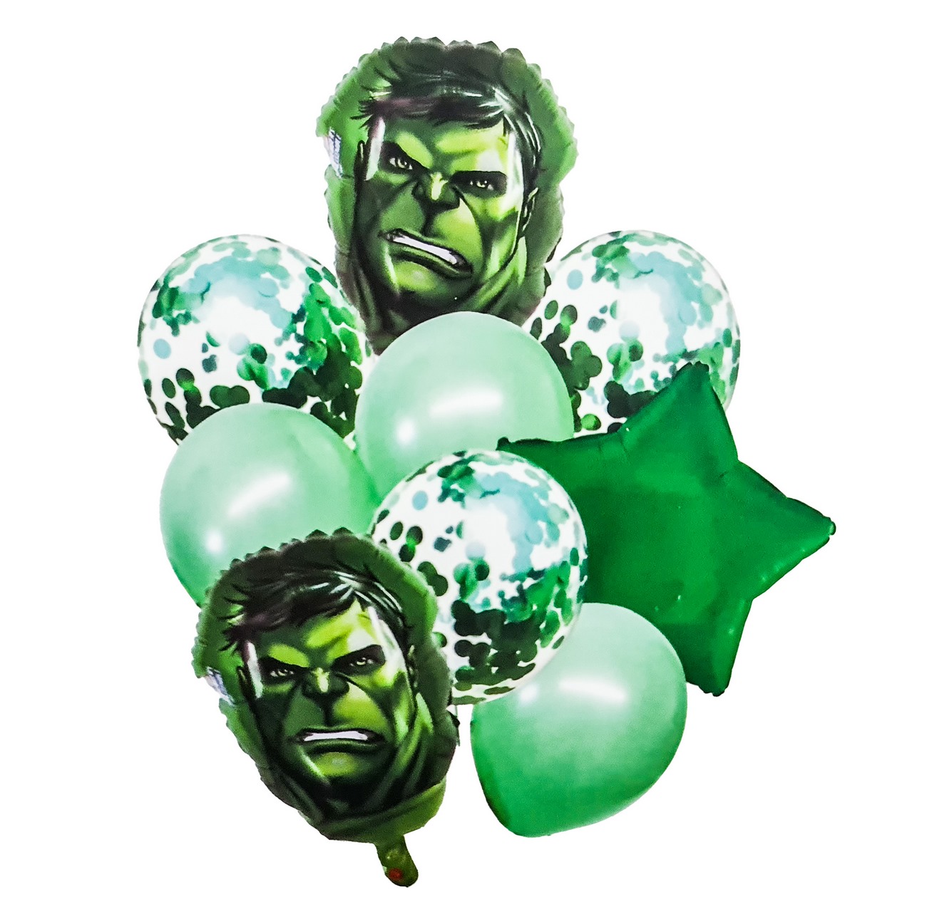 Kit Bouquet Globo Hulk Feliz Cumpleaños Hombre Increible