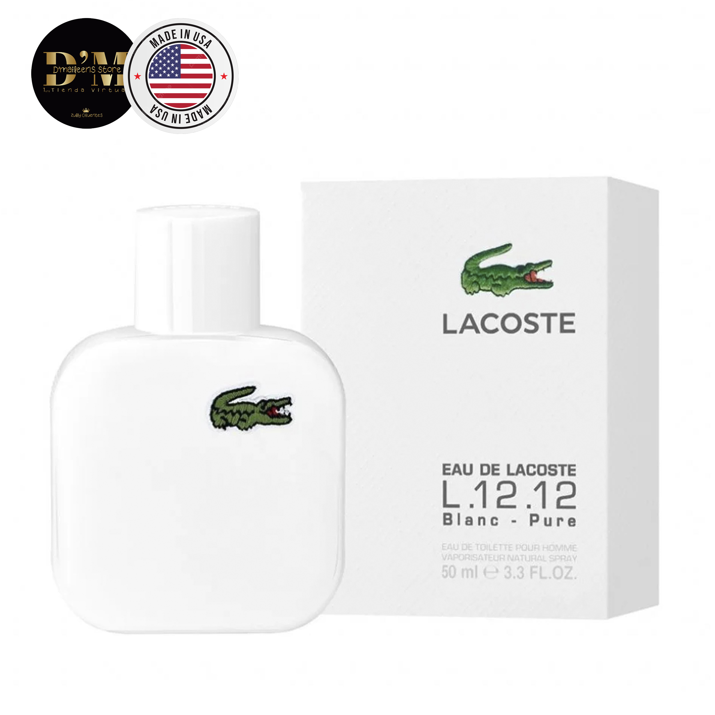 Perfume Eau De Lacoste L.12.12. White Lacoste   (Replica Con Fragancia Importada)-Hombre