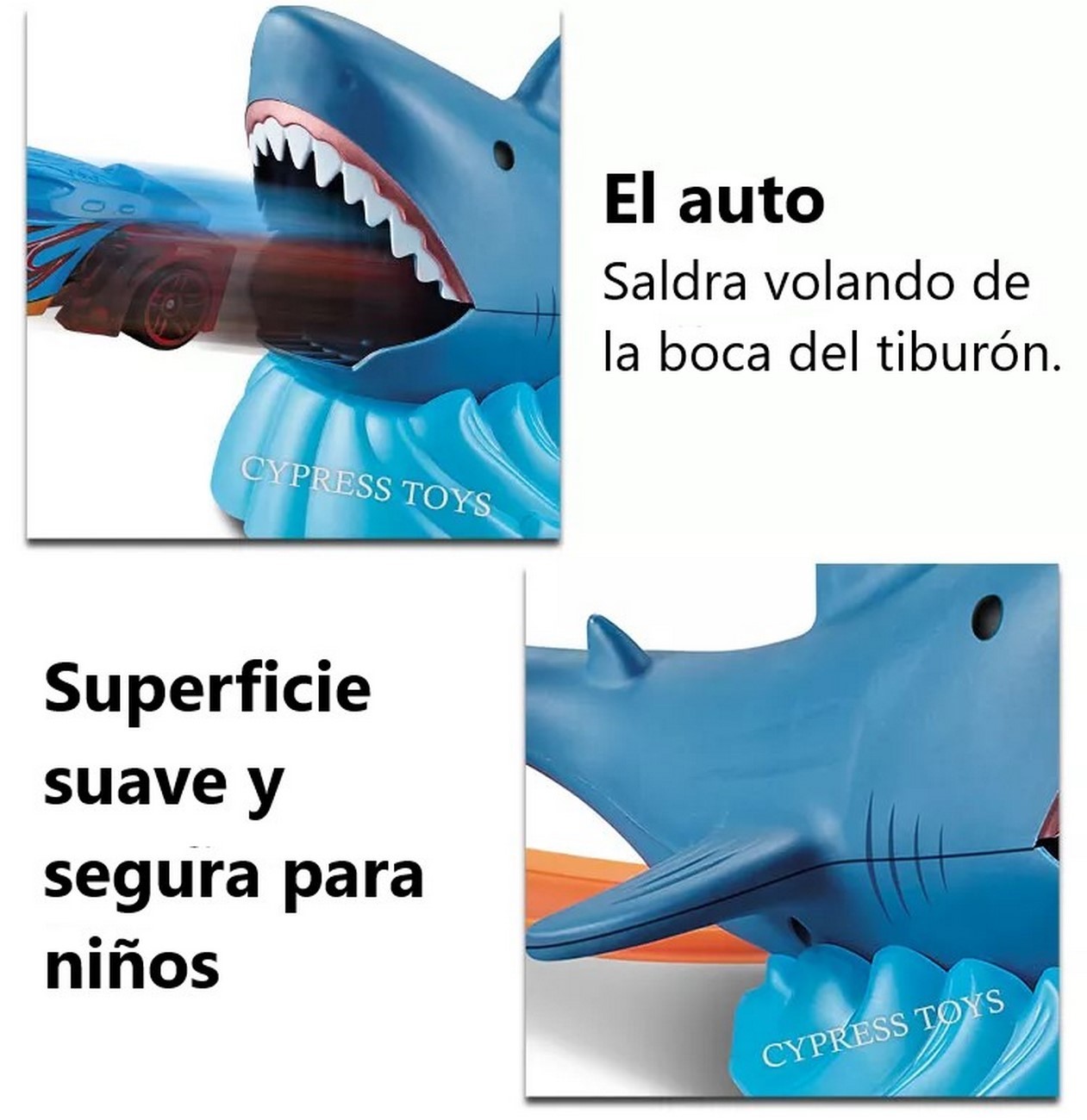 Pista De Carros Tiburon Devorador Juguete Niños + Carro 