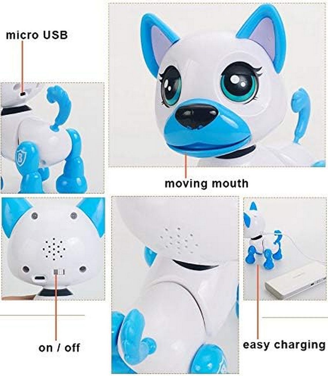 Perro Robot Mascota Niños Interactivo Recargable Juguete