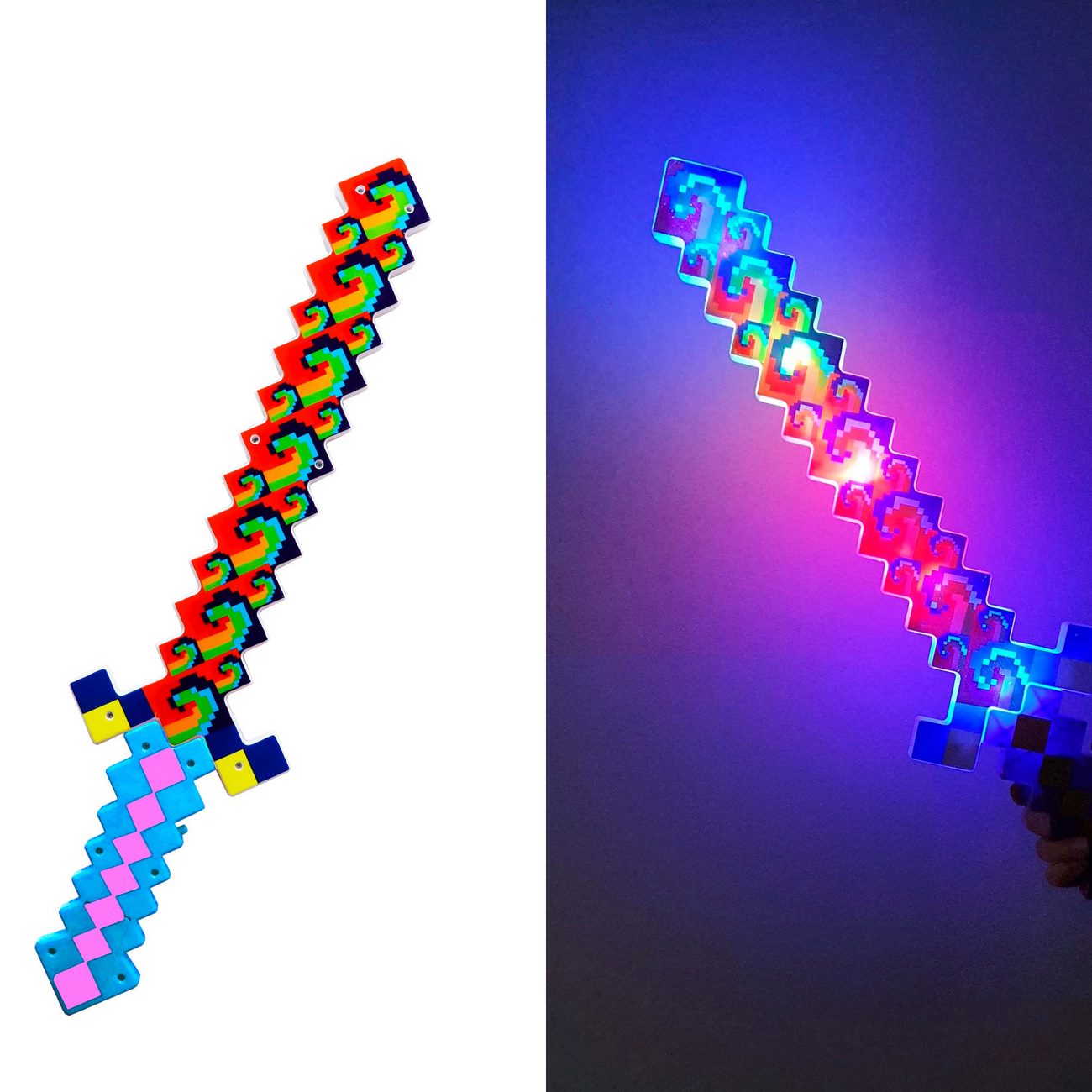 Juguete Espada Minecraft Diamante Niños Led Sonido Dizfras