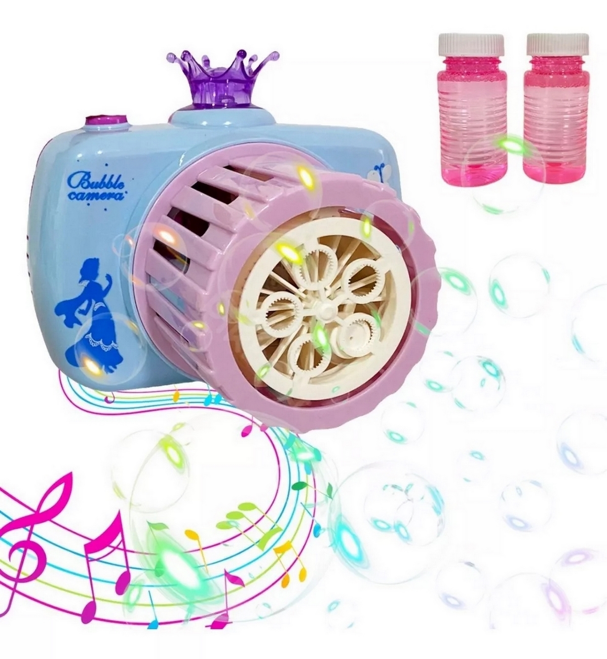 Cámara Burbujas Automática Juguete Para Niñas + Liquido