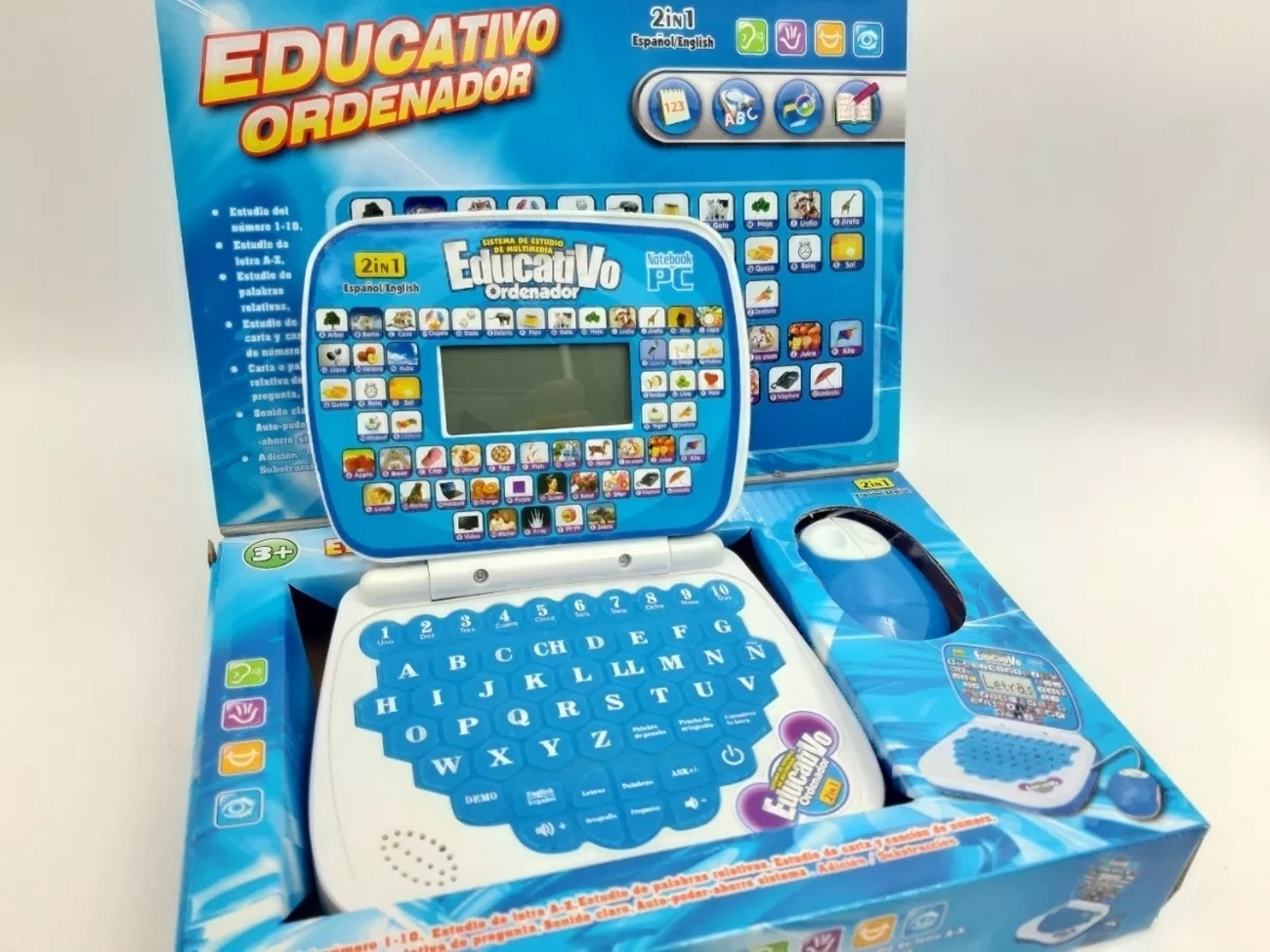 Mi Primer Portátil Infantil Laptop Educativo Sonido Led Niño