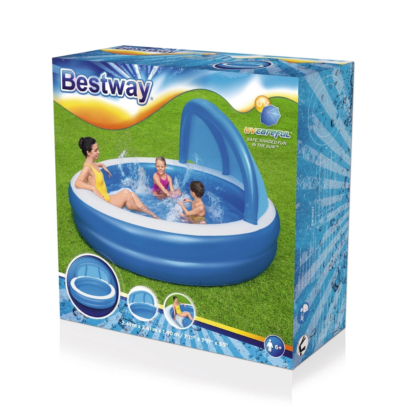 Alberca Inflable Circular Piscina Techo 54337 Jardin Bestway