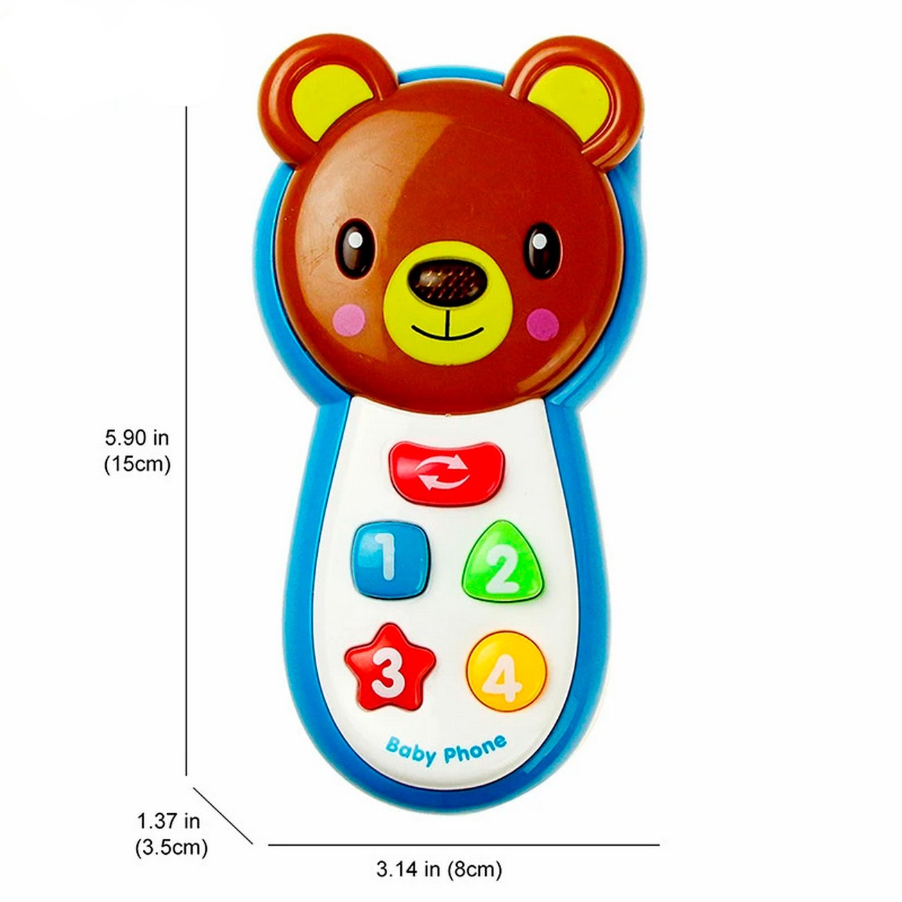 Teléfono Celular Juguete Musical Oso Bebe Niños + Bateria