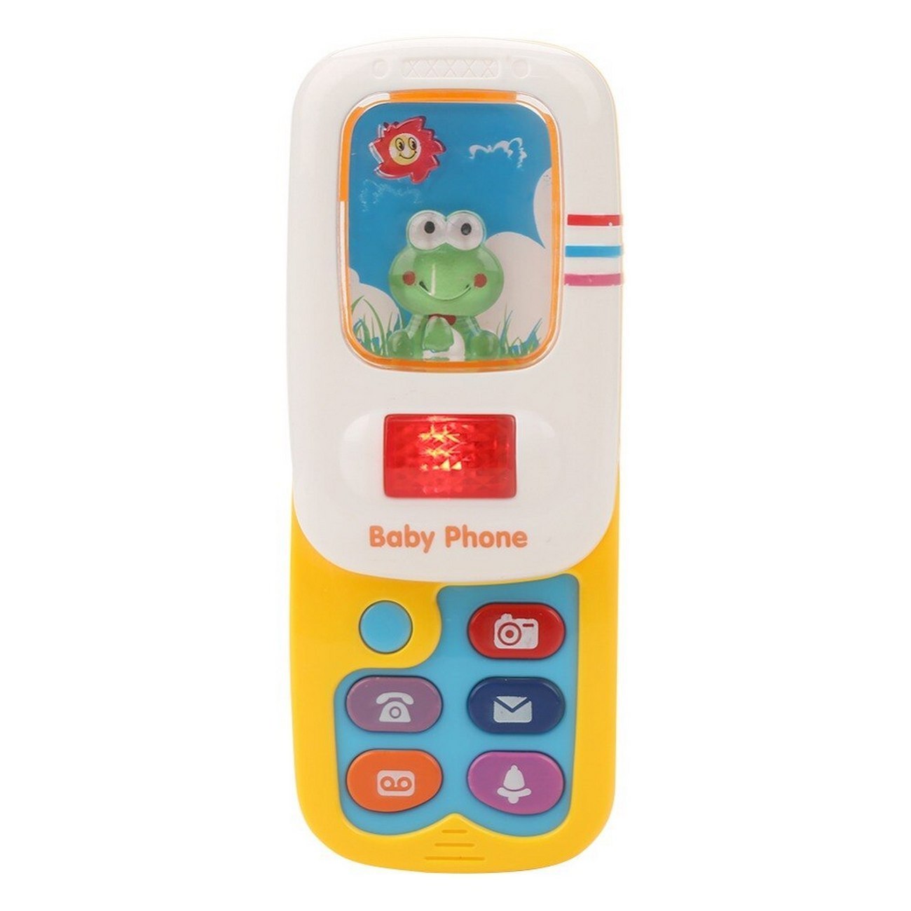 Teléfono Celular Rana Sol Juguete Luces Bebe Niño + Baterias