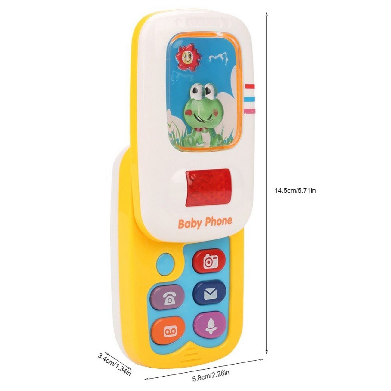 Teléfono Celular Rana Sol Juguete Luces Bebe Niño + Baterias