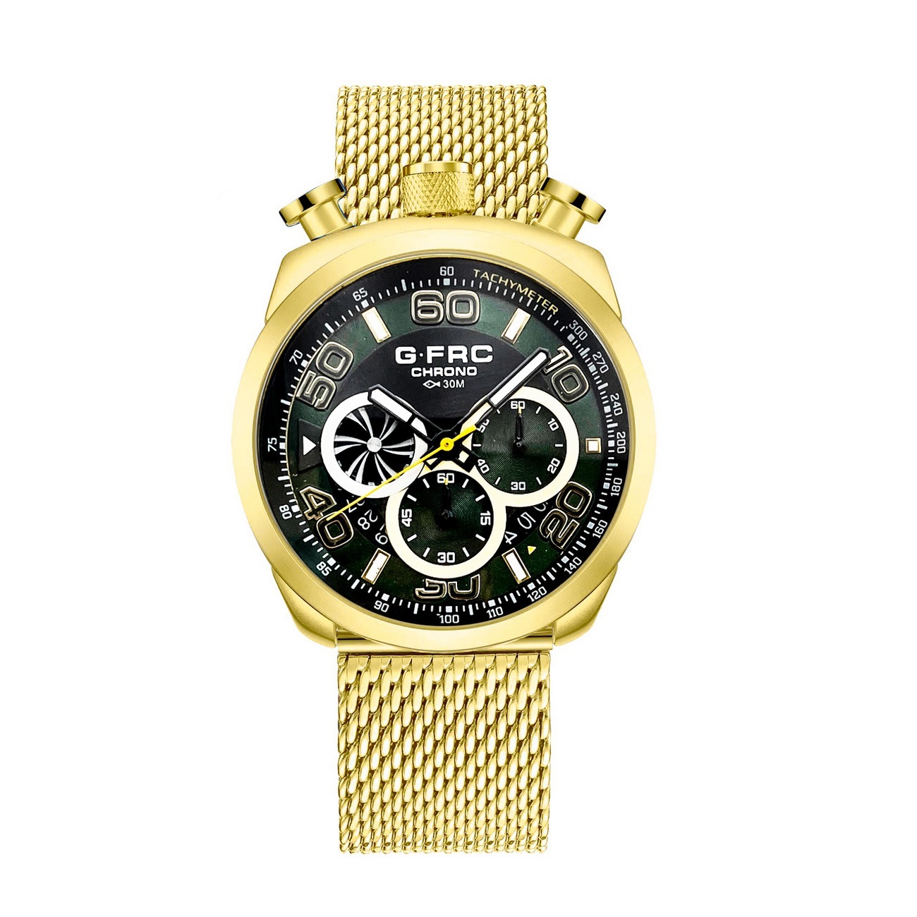 Reloj G-force Original H3828g Cronografo Verde + Estuche