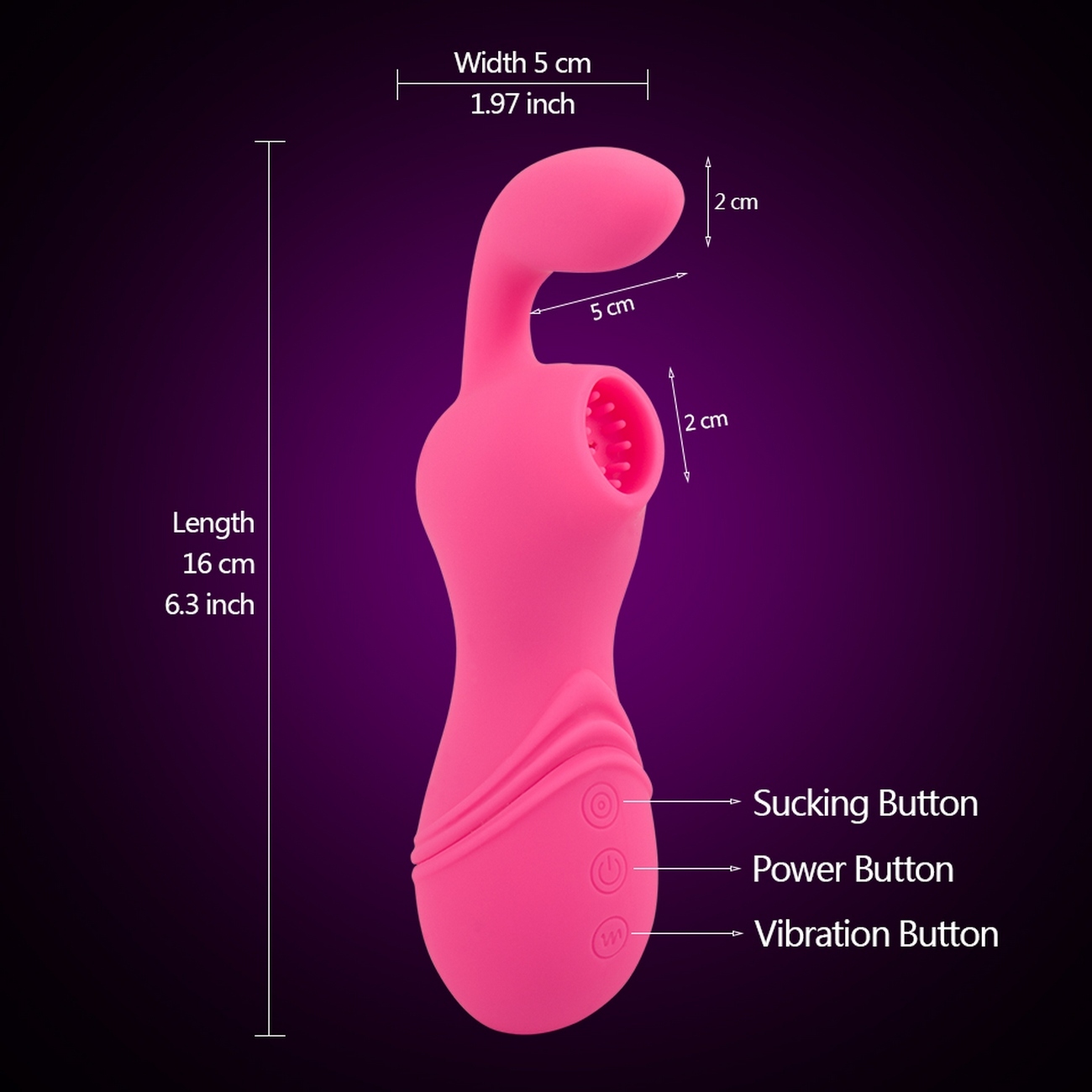 Succionador Clitoris Vibrador Punto G Recargable 26495-28