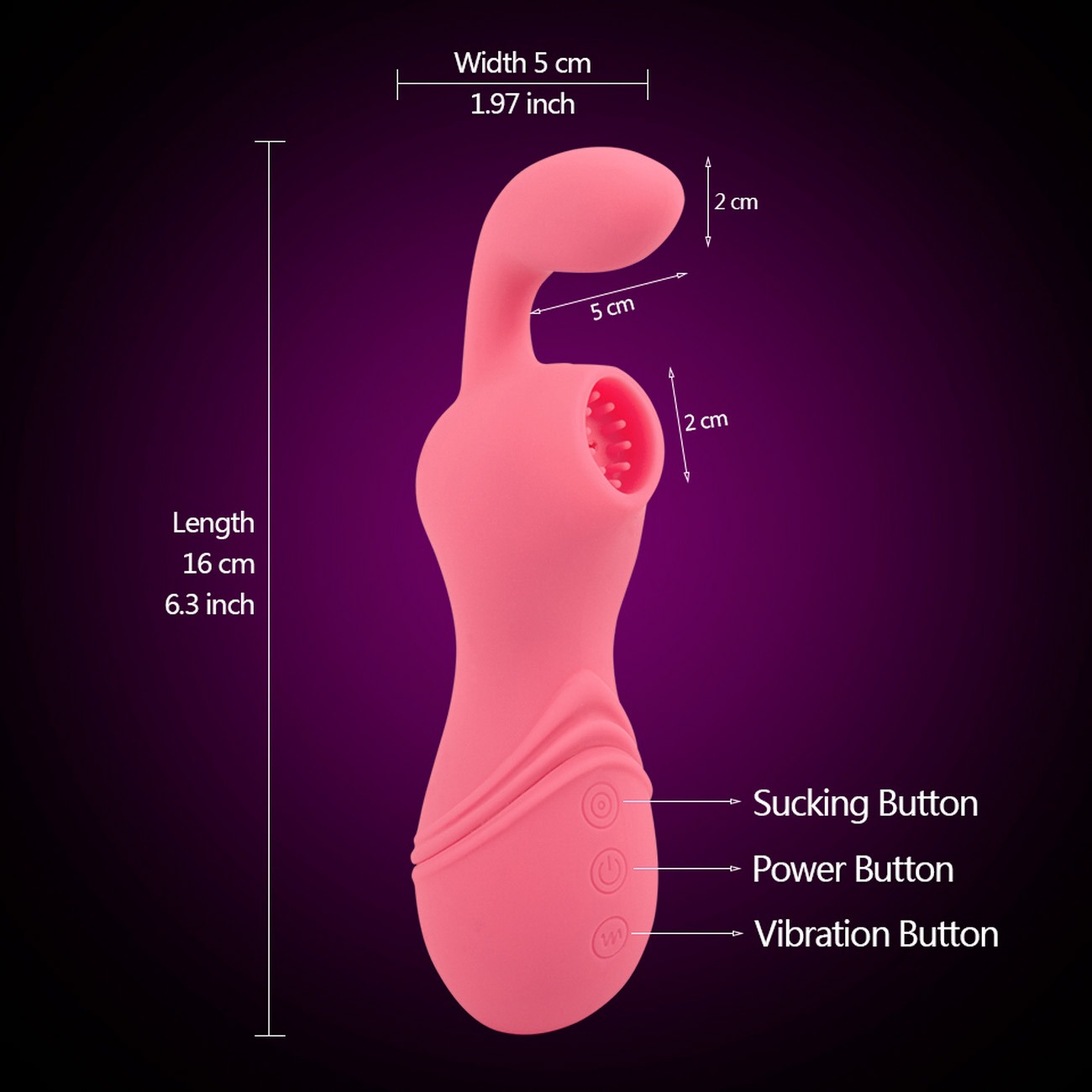 Succionador Clitoris Vibrador Punto G Recargable 26495-28