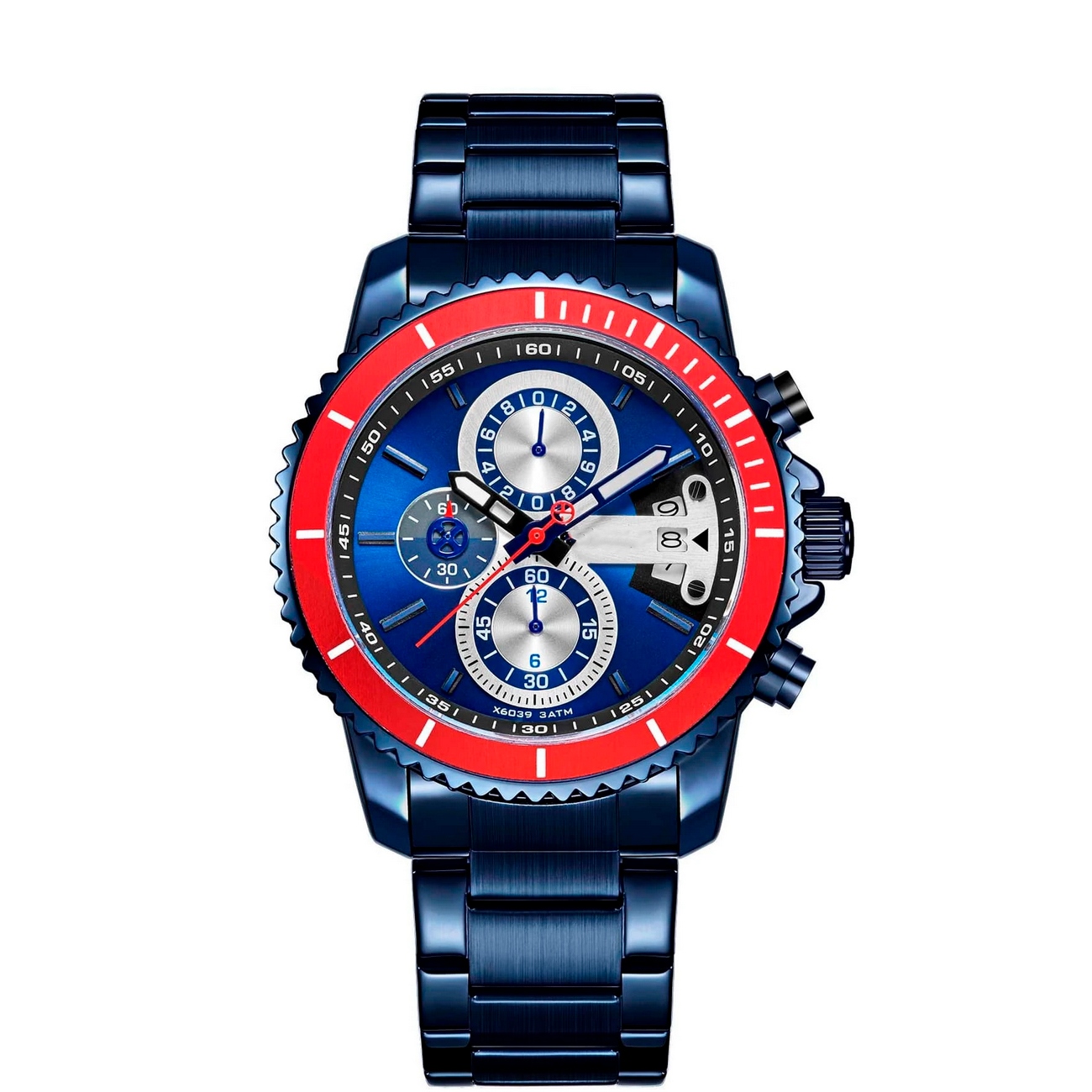 Reloj G-force Original H3843g Cronografo Azul + Estuche