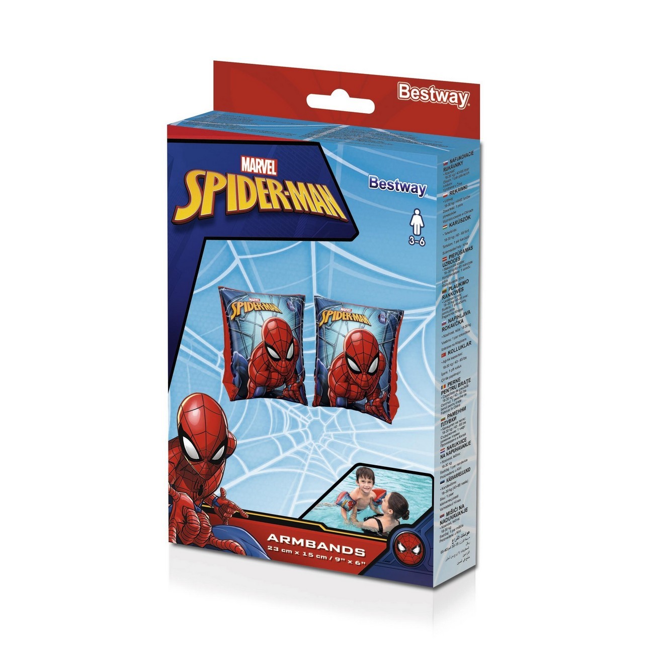 Flotador Brazos Piscina Bestway Spiderman Hombre Araña 98001