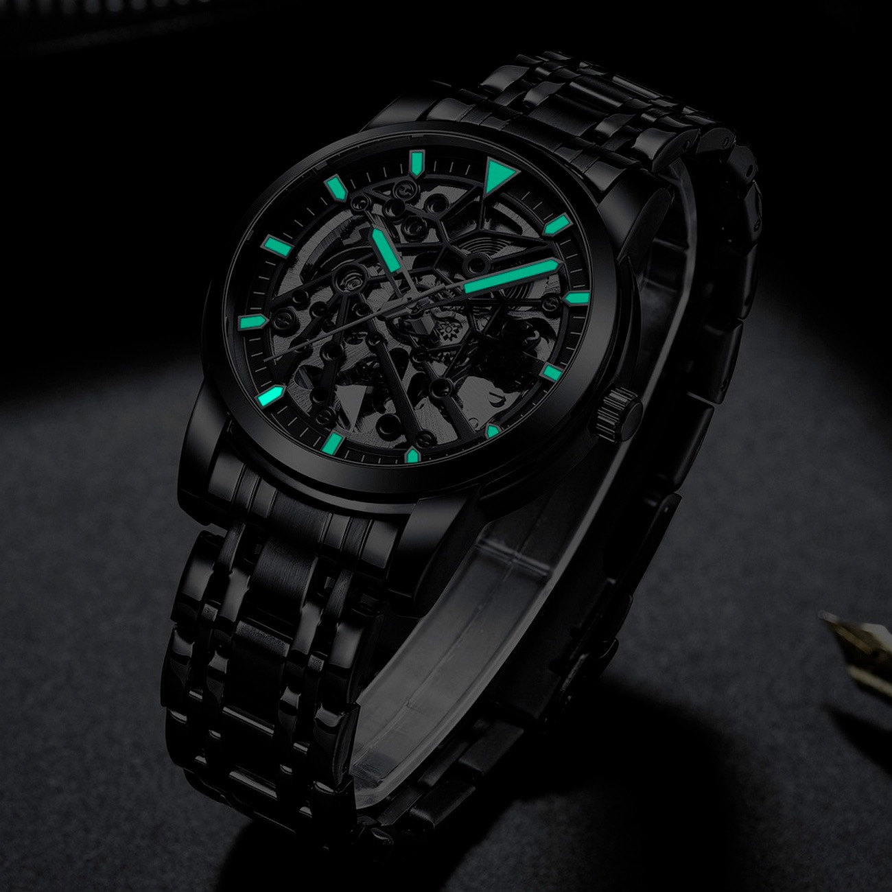 Reloj G-force Original At9005e Automatico Negro + Estuche