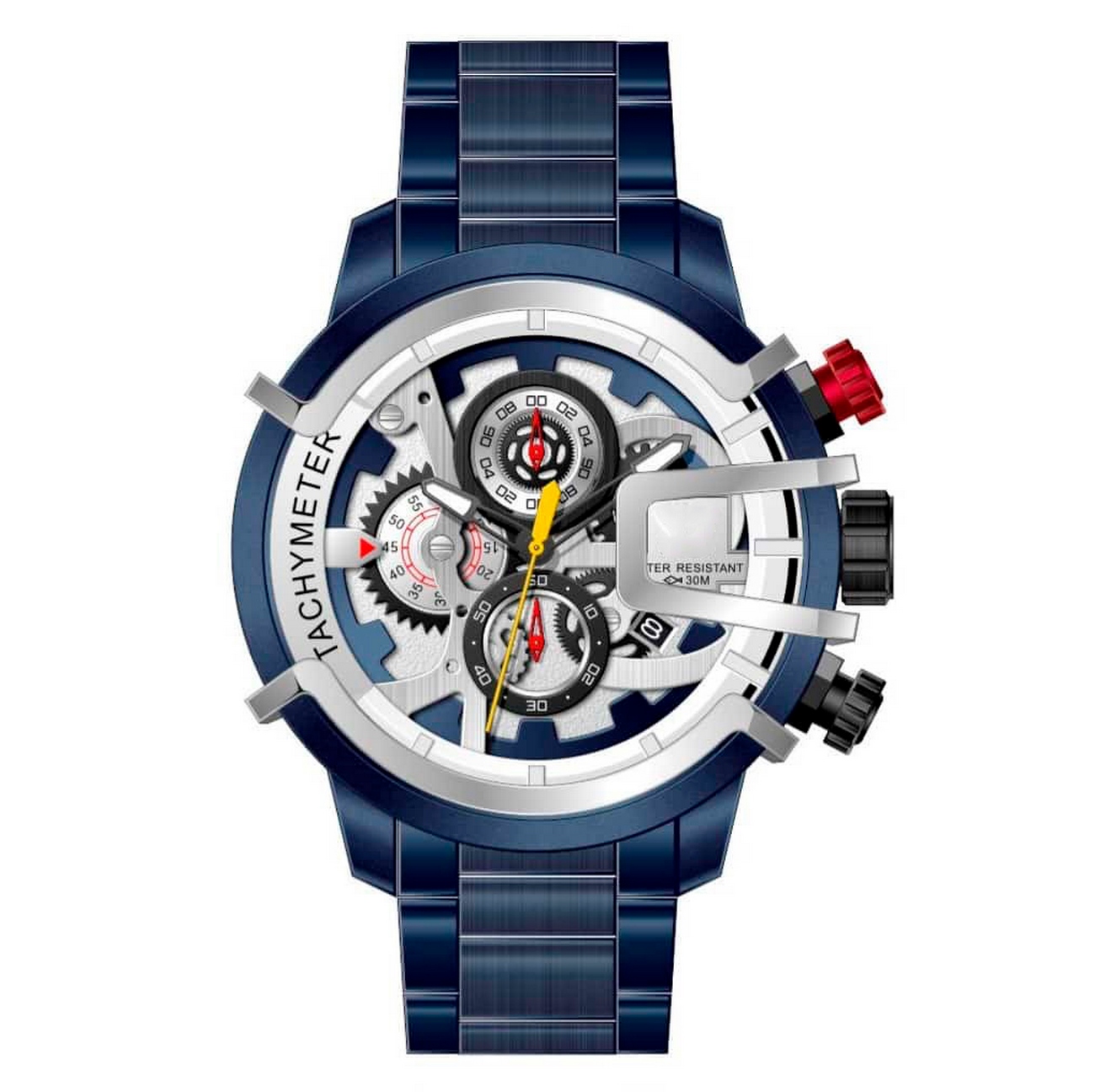 Reloj G-force Original H3911g Cronografo Azul + Estuche