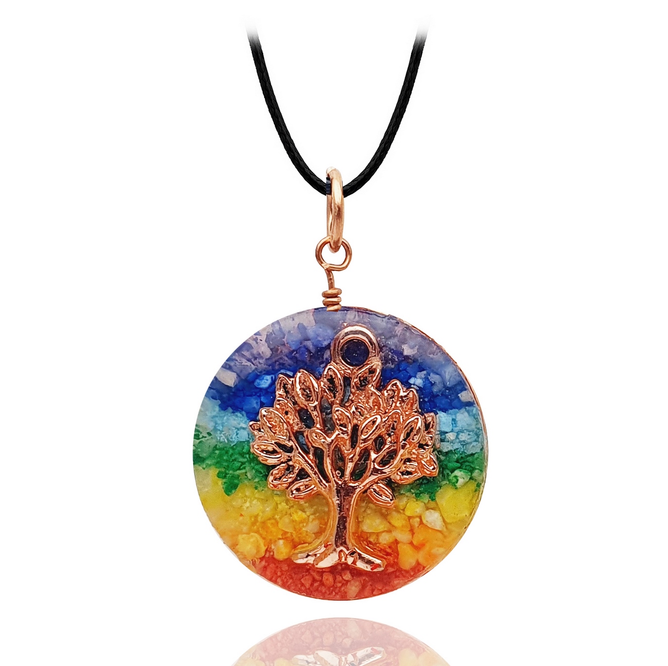 Collar Orgonita 7 Chakras Arbol De La Vida + Estuche