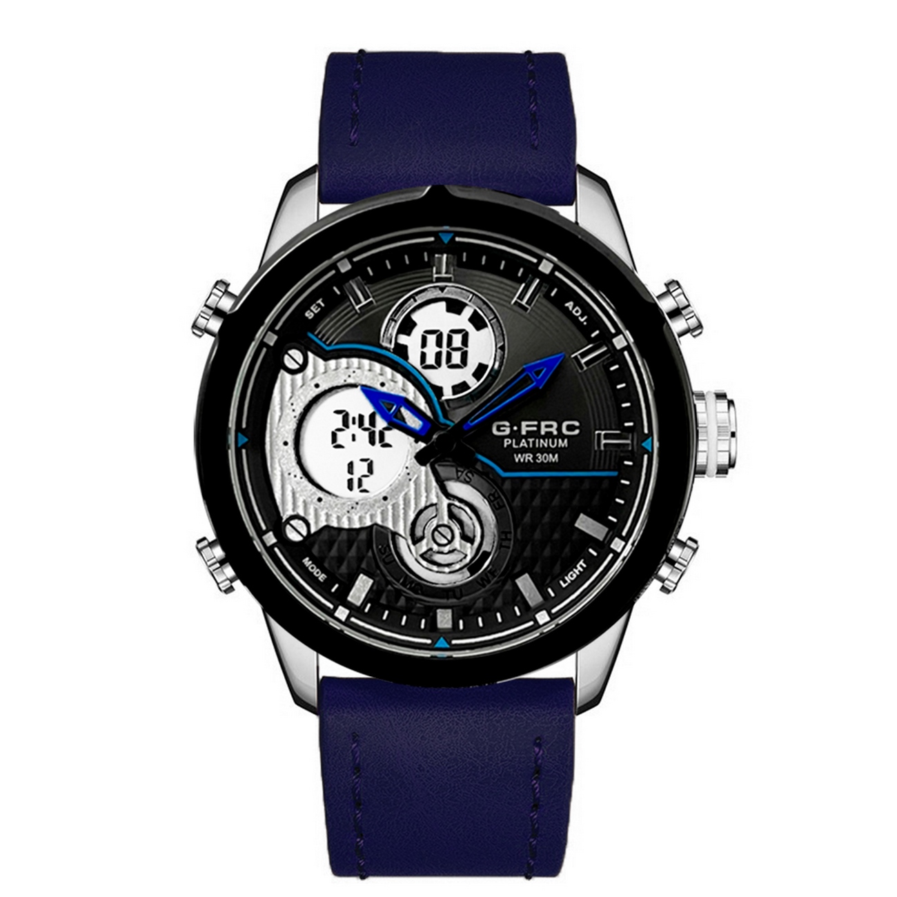 Reloj G-force Original Al151c Digital Cuero Hombre + Estuche