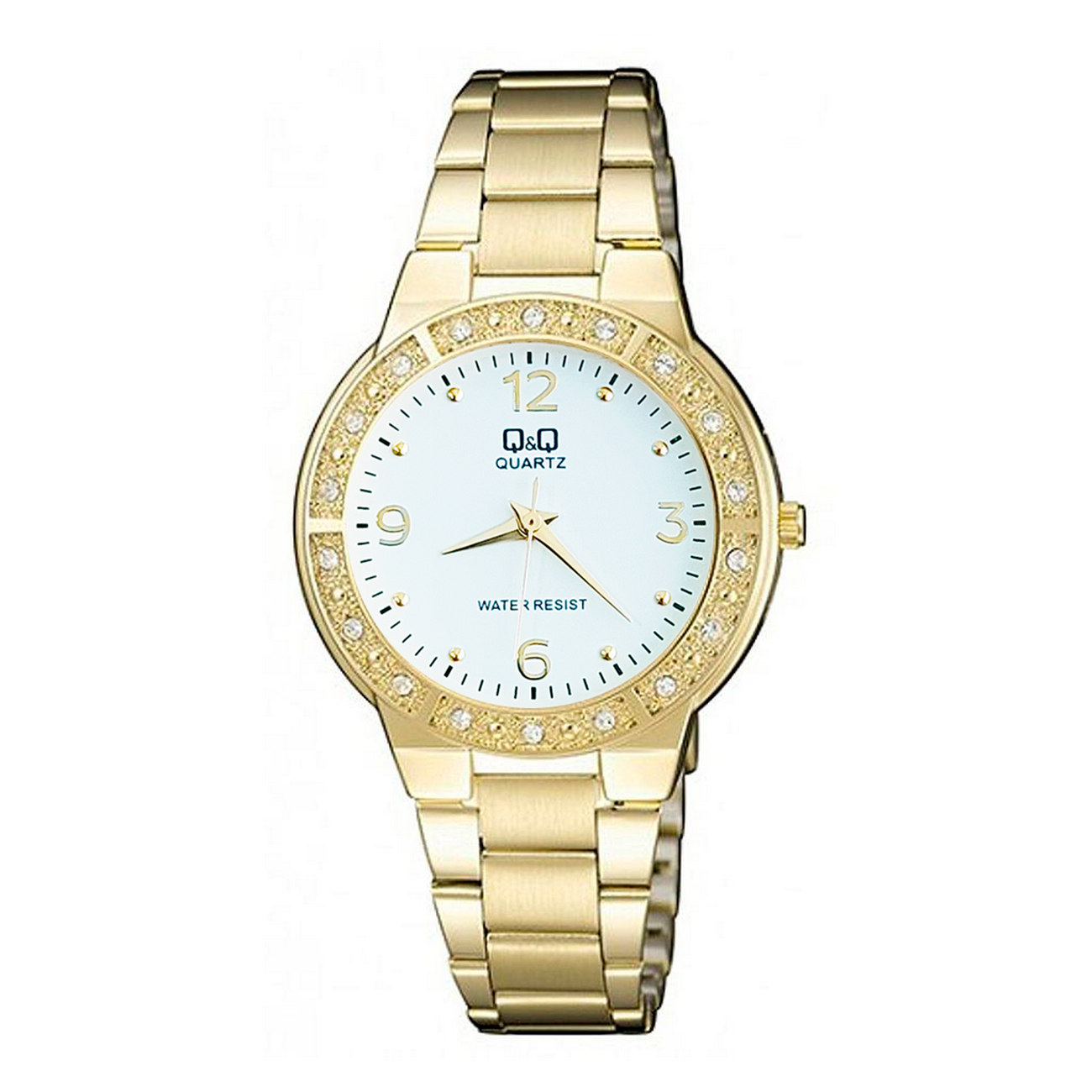 Reloj Q&q Qyq Q985j010 Elegante Star Diamond Mujer +estuche