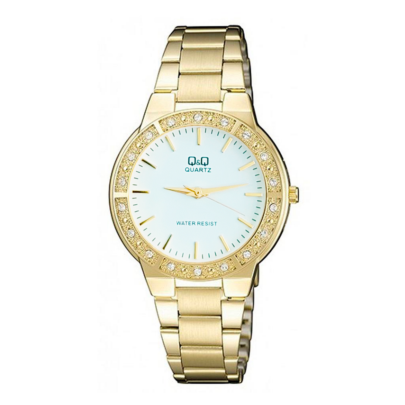 Reloj Q&q Qyq Q985j010 Elegante Star Diamond Mujer +estuche