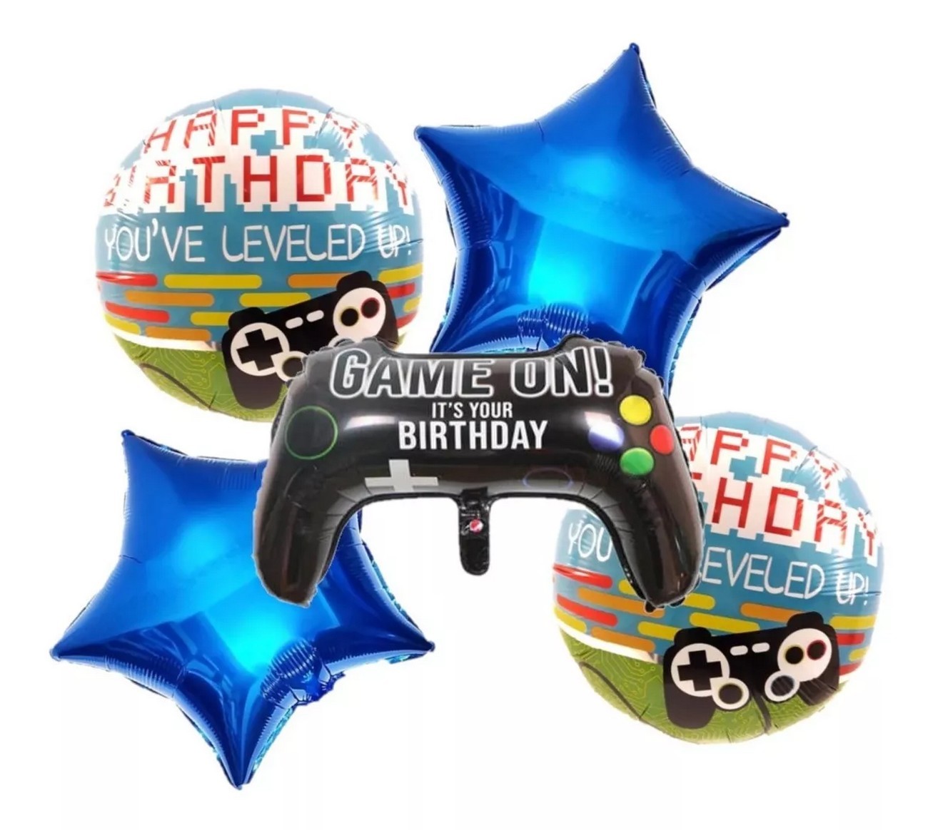 Kit Bouquet Globo Gamer Feliz Cumpleaños Jugador