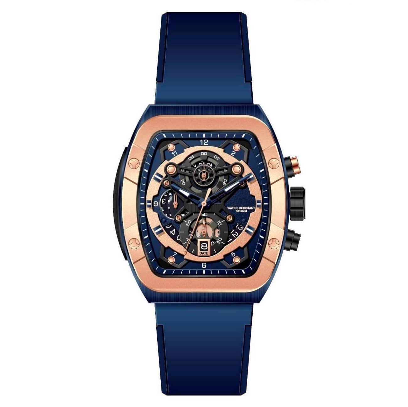 Reloj G-force Original H3994g Cronografo Azul + Estuche