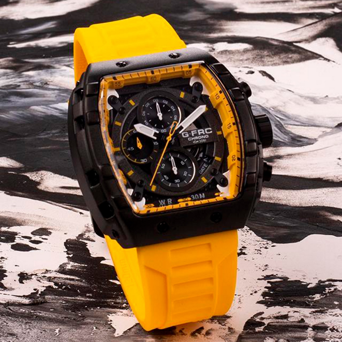 Reloj G-force Original H3996g Cronografo Amarillo + Estuche