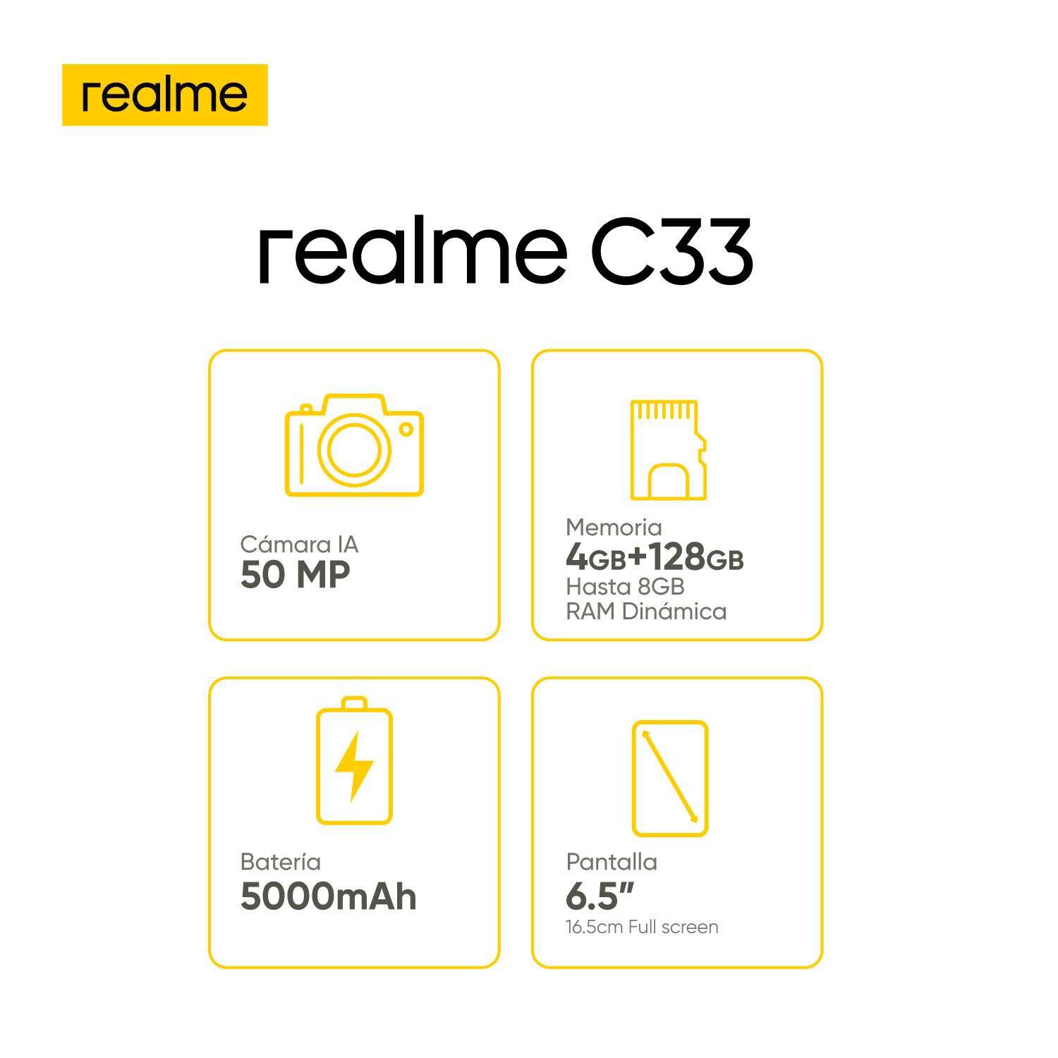 Celular REALME C33 128GB Azul + OBSEQUIO
