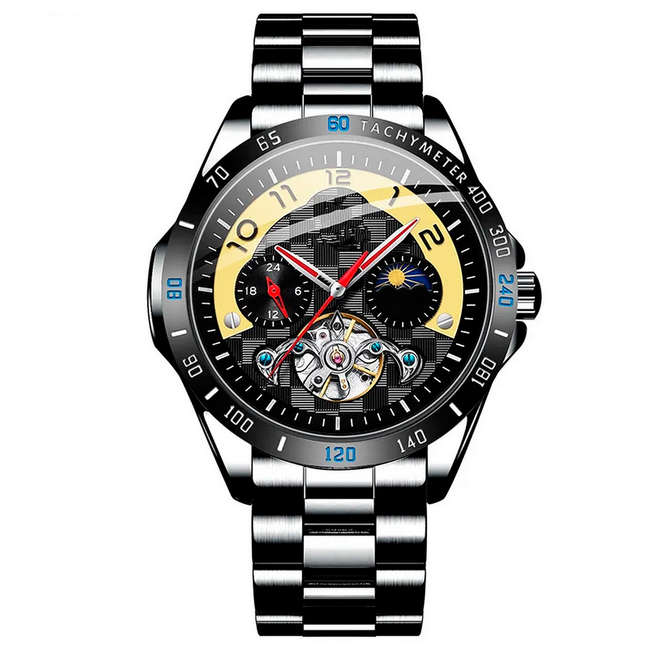 Reloj G-force At855b Automatico Sole Mio Acero + Estuche