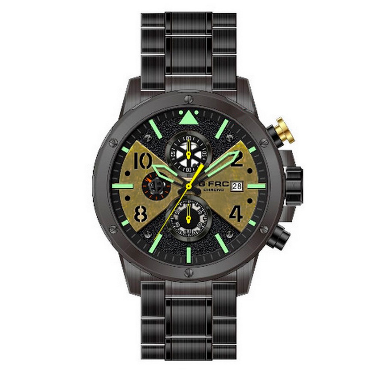 Reloj G-force Original H3716g Cronografo Negro + Estuche