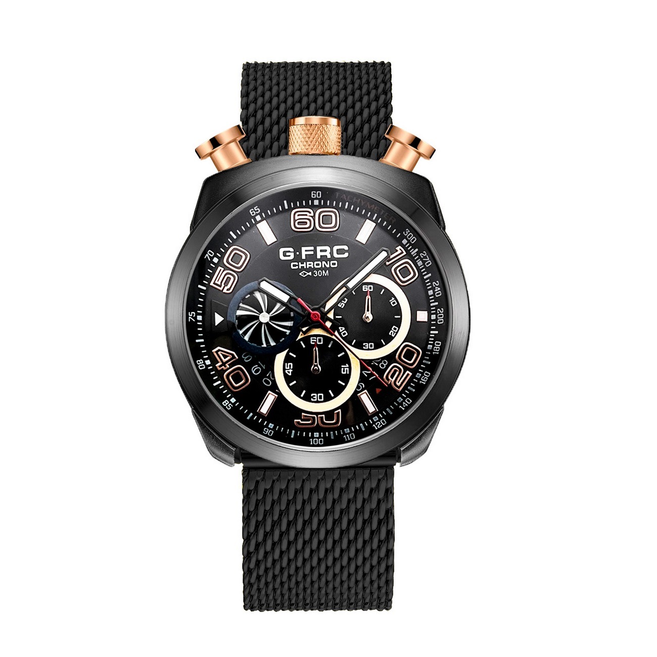 Reloj G-force Original H3828g Cronografo Negro + Estuche